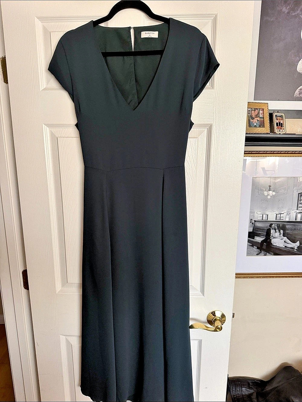 Babaton Midi Dress in deep green